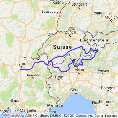 Route des alpes Suisse et Italienne - Les balades à moto communautaires