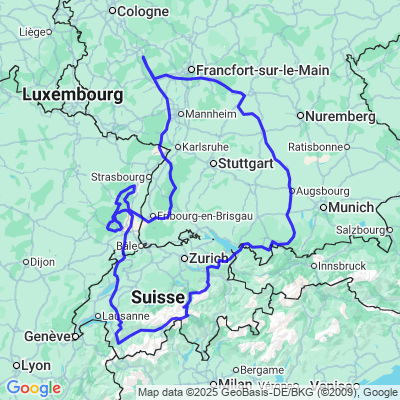 Vosges- Forêt noire - Gorges du Rhin juillet 2025
