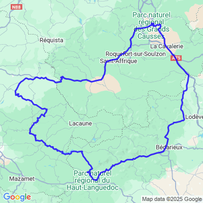 Boucle Millau - Alban - Lacs du Tarn - St Pons de Thomières - Lamalou les Bains