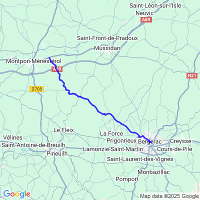 Route du fun : Bergerac - St Martial d'A.