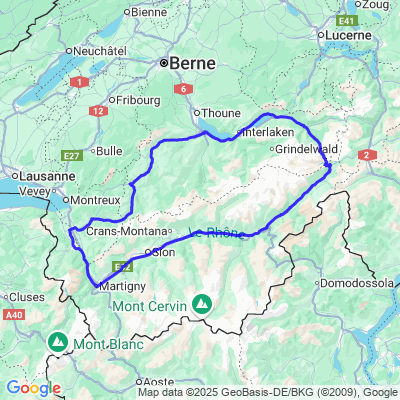 Boucle Col Grimsel - lacs Brienz et Thoune - Col Pillon