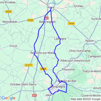 Compiègne > Roye > Compiègne