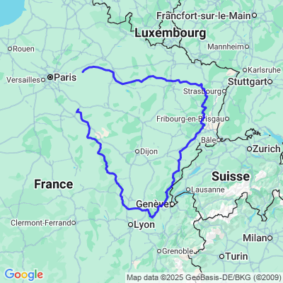 Grand tour dans l'est de la France