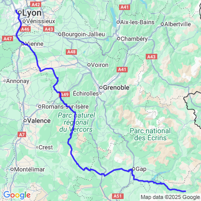 BARCELONNETTE - LYON  le retour 2025