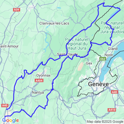 Suisse - Mouthe depuis Amberieux 360 km