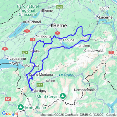 Lac de thun, brienz et lac noir