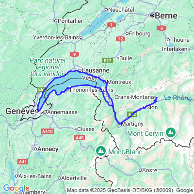 tour du lac de geneve